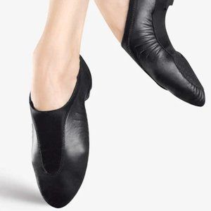 BLOCH Pulse Slip On Black Leather Jazz Dance Split Sole Shoes Size 9.5 Unisex